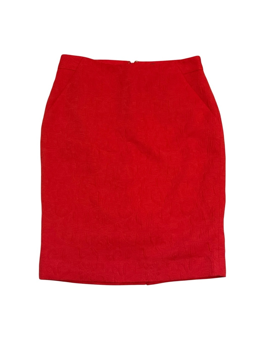 The Limited Red Textured Pencil Skirt